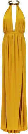 Roberto Cavalli Abito lungo con spacco - Giallo