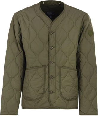 Polo Ralph Lauren Gewatteerde Jacquard Jas - Dames - Gewatteerde jassen - Groen - M - Leer - Jassen