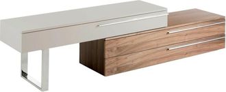 Angel Cerd&aacute; Mueble tv madera beige, nogal y acero cromado