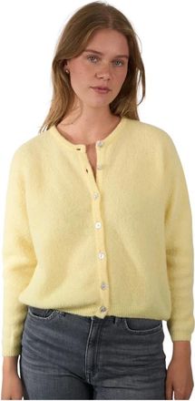 American Vintage Truien - Dames - Vesten - Geel - M - Wol - Truien & Vesten