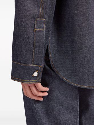 Ferragamo Cotton Denim Shirt - Navy