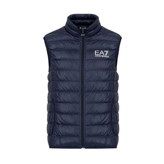 Emporio Armani Down Vest - Heren - Bodywarmers - Blauw - XS - Leer - Jassen