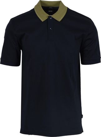 HUGO BOSS Mens H-phillipson 199 Polo Shirt Dark Blue - Navy Cotton - Size 4XL