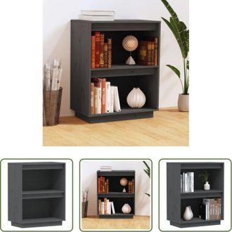 vidaXL Mobile in pino - Mobile Consolle Grigio 60x34x75 cm in Legno Massello di Pino