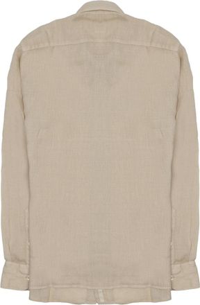 120% Lino Mens Linen Shirt Beige