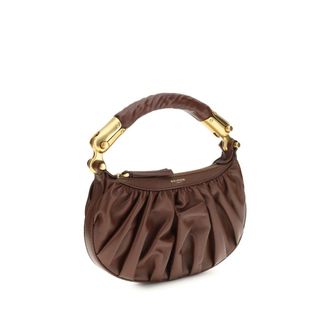 Balmain Womens Brown Calf Leather Bos Taurus Shoulder Bag