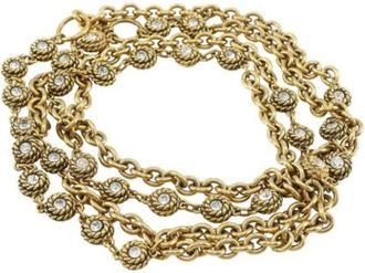 Chanel Pre-owned Belts, female, Yellow, Size: ONE SIZE Pre-owned Vintage Metal Belt