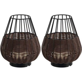 Jonathan Y Designs 10 Indoor/Outdoor Rechargeable/Cordless Dimmable LED Table Lamp in Dark Brown Black at Nordstrom