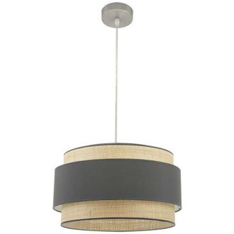 Fabrilamp Fabrilamp - Colgante Kandy 2xe27 Natural/gris Regx50x50 Cm