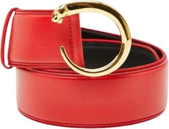 Cartier Pre-owned Vintage Riem - Dames - Vintage Accessoires - Rood - ONE Size - Leer - Vintage