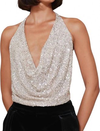 Bishop + Young Sublime Halter Top In Champagne