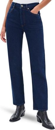 Rag & Bone Harlow High Waist Straight Leg Jeans in Dark Rinse at Nordstrom, Size 23