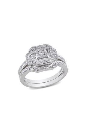 Delmar Diamond Engagement Ring Set - 0.23 ctw in White at Nordstrom Rack, Size 5