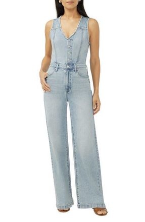 Silver Jeans Co Wide Leg Denim Jumpsuit in Holbox at Nordstrom, Size X-Small X 31