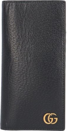 Gucci Black Leather Long Wallet (Bi-Fold) (Pre-Owned)
