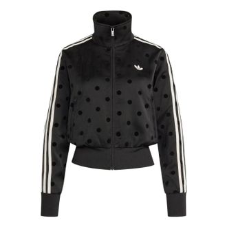 adidas (WMNS) adidas Satin Polka Dots TT Track Jacket Asia Sizing Black KV1166