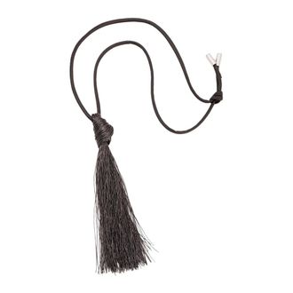 Alysi Necklaces, female, Brown, Size: ONE SIZE Long Fringed Necklace