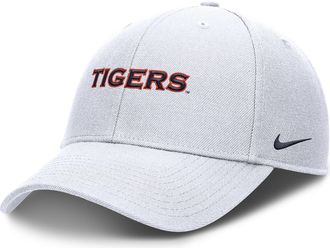 Nike Auburn On-Field Rise Gameday Nike Mens Dri-FIT College Trucker Adjustable Hat in White | NC9410AAUN-ZU5