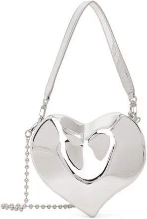 Simon Miller Molded Heart Bag In Silver