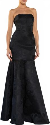 Black Halo Kristy Mermaid Gown In Black