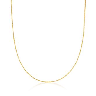 Ross-Simons 0.6mm 14kt Yellow Gold Wheat-Chain Necklace