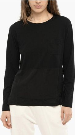 Woolrich Crew-Neck T-shirt with Breast Pocket and Side Split size S