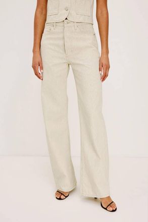 Rails Belmont Arc Leg Jean In Ecru Railroad Stripe