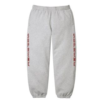 SUPREME FW26 Washed Logo Sweatpant Heather Grey FW26P75-GRY