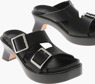 Loewe Leather Open-Toe Mules with 7cm Leather Sole Loewe