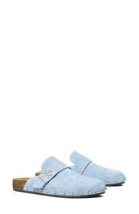 Tory Burch Mellow Stud Mule in Blue Cloud /Silver at Nordstrom, Size 5.5