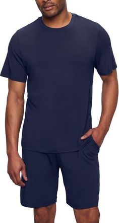 Eberjey Henry Stretch Tencel Modal Short Pajamas in Navy at Nordstrom, Size Xx-Small