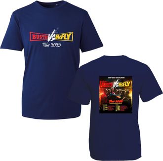 Generic Busted T-Shirt, Team Tshirt, Concert Shirt, Team Tour 2025 Tshirt, Busted Tee for Fans, Pop Rock Shirt(Navy Blue, 12 Years)