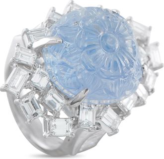 Luxury Bazaar Platinum 3.75ct Diamond and Sapphire Ring MF05-012026