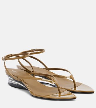 Alaia Ala&iuml;a Sandalias con cu&ntilde;a Invisible de charol