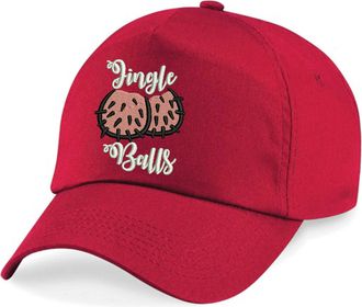Generic Embroidered Jingle Balls Original Baseball Cap, Christmas Funny Merry Xmas Gift Unisex Hat (Red)