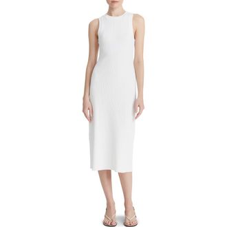Vince Rib Tank Midi Dress in Optic White at Nordstrom Rack, Size X-Large