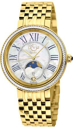 Gevril Group Genoa Mother of Pearl Dial Quartz Diamond Ladies Watch 12542B