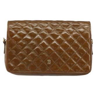 Bally Vintage Chain Quilted Patent Leather Patent_Leather Shoulder Bag Bag (Pre-Owned)