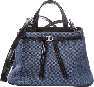 Ferragamo Denim & Leather Tote