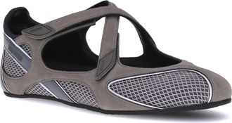 The Attico Womens Nomad Ballerinas Grey Flat Shoes