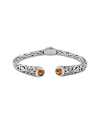 Samuel B. Silver & 18K 1.80 Ct. Tw. Citrine Bracelet