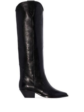 Isabel Marant Denvee 40mm cowboy boots - women - Calf Leather/Calf Leather/Leather - 37 - Black