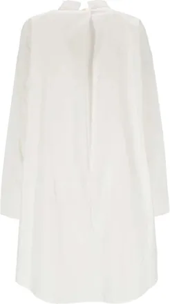 Givenchy Collared Cotton-Silk Shirt Dress - White