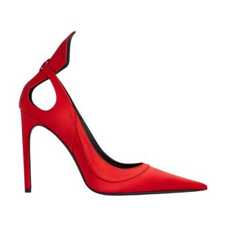 Nina Ricci Pumps, female, Red, 6 UK, Red Satin