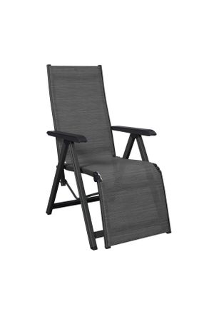 Kettler Garten-Relaxsessel, Anthrazit, Grau, Metall, Textil, 61x111x90 cm, klappbar, Gartenm&ouml;bel, Gartenliegen, Liegest&uuml;hle