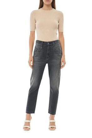 Diesel Dark Grey High Rise Jeans
