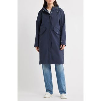 Ilse Jacobsen Daybreak 03 Hooded Raincoat in Dark Indigo at Nordstrom Rack, Size 12 Us / 42 Fr