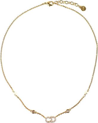 Dior Pre-owned Dior Gold Plated Clair D Lune Necklace Ladies UU9CD9R73ZE3GJGK