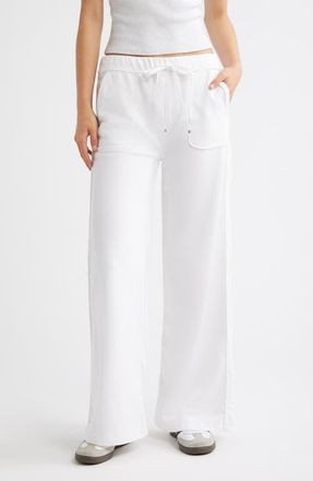 Tractr Wide Leg Jeans in White at Nordstrom, Size X-Large