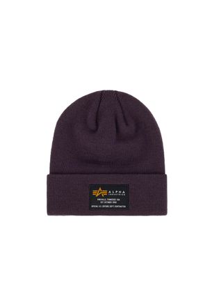 Alpha Industries Skim&uuml;tze ALPHA INDUSTRIES Crew Beanie, Damen, Gr. onesize, lila (plum), Obermaterial: 100% Polyacryl, M&uuml;tzen Skim&uuml;tze